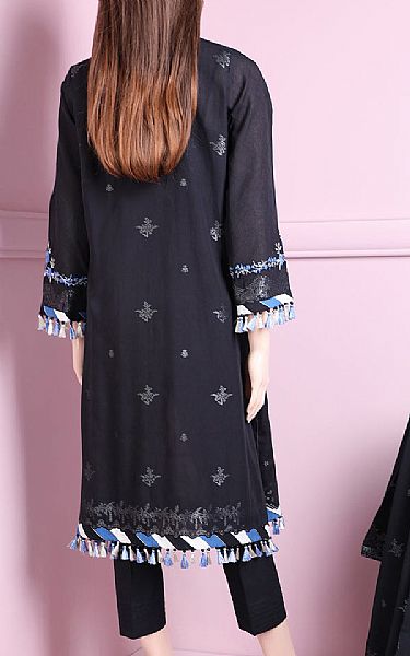 Saya Black Jacquard Suit | Pakistani Lawn Dress in USA- Image 2