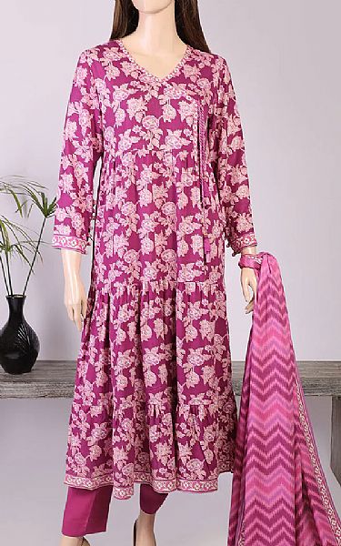 Saya Hot Pink Linen Suit (2 Pcs) | Pakistani Winter Dresses- Image 1