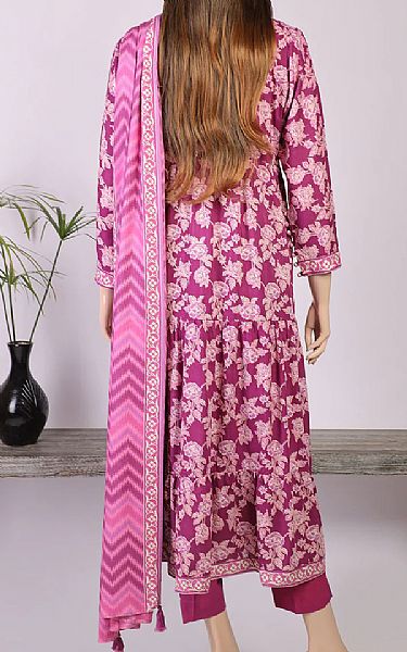 Saya Hot Pink Linen Suit (2 Pcs) | Pakistani Winter Dresses- Image 2