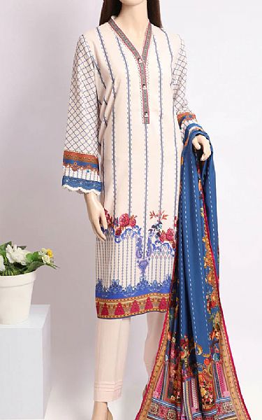 Saya Off-white Linen Suit | Pakistani Winter Dresses- Image 1