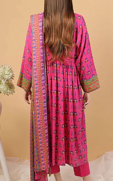 Saya Hot Pink Dobby Suit | Pakistani Winter Dresses- Image 2
