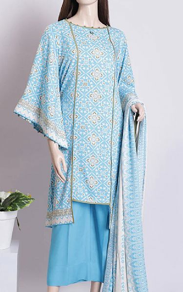 Saya Light Turquoise Linen Suit | Pakistani Winter Dresses- Image 1