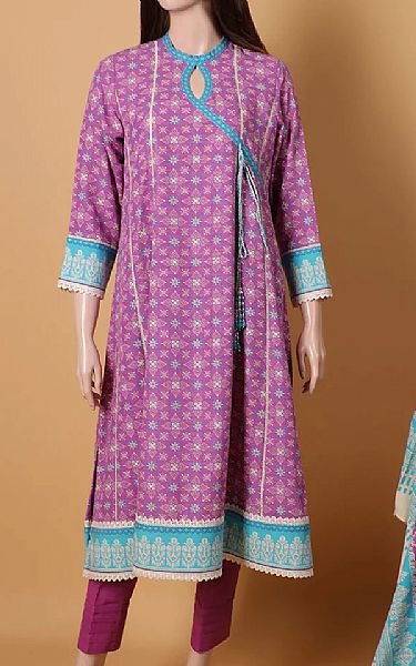 Saya Plum Khaddar Suit | Pakistani Winter Dresses- Image 1