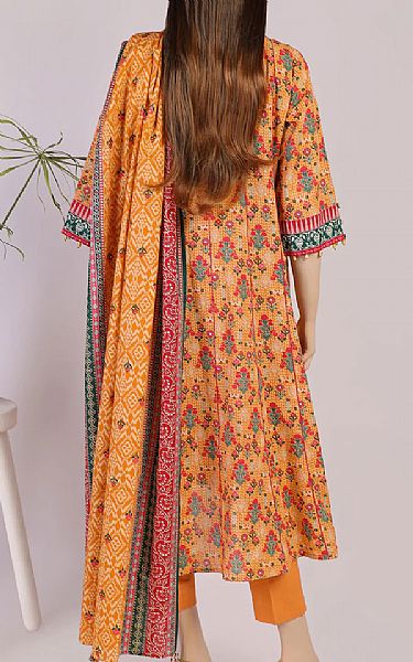 Saya Safety Orange Khaddar Suit | Pakistani Winter Dresses- Image 2