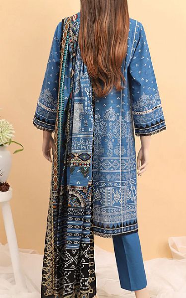 Saya Denim Blue Khaddar Suit | Pakistani Winter Dresses- Image 2