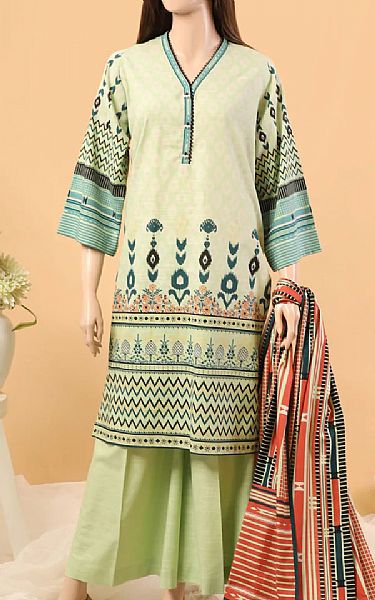Light Green Khaddar Suit | Saya Pakistani Winter Dresses