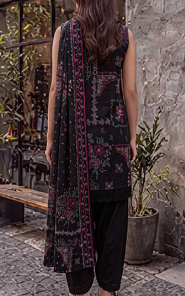 Saya Black Khaddar Suit | Pakistani Winter Dresses in USA- Image 2