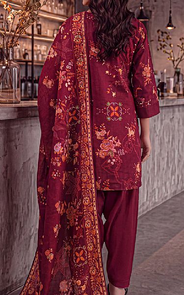 Saya Wine Khaddar Suit | Pakistani Winter Dresses in USA- Image 2