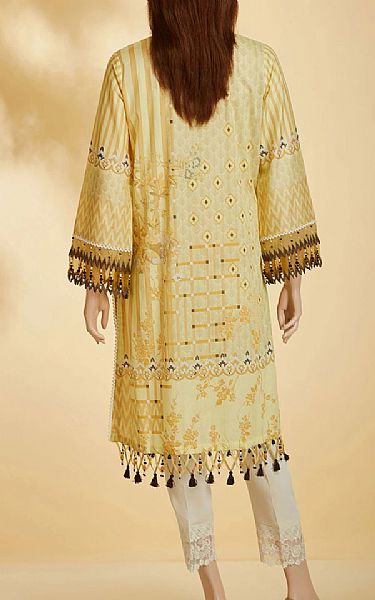 Saya Light Golden Lawn Kurti | Pakistani Dresses in USA- Image 2
