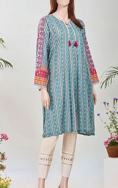 Saya Sky Blue Lawn Kurti | Pakistani Dresses in USA- Image 1