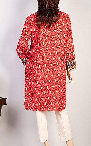 Saya Red Lawn Kurti | Pakistani Dresses in USA- Image 2