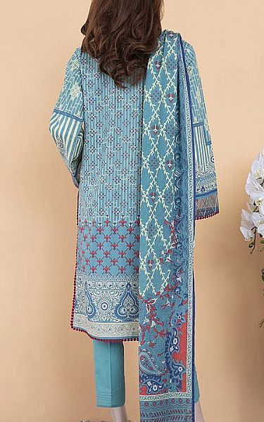 Saya Light Turquoise Lawn Suit (2 Pcs) | Pakistani Dresses in USA- Image 2