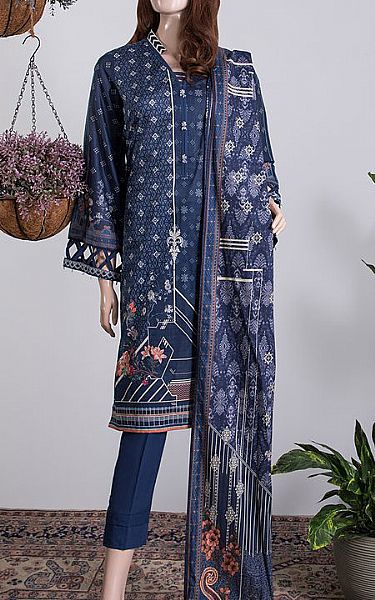 Saya Indigo Blue Lawn Suit (2 Pcs) | Pakistani Dresses in USA- Image 1
