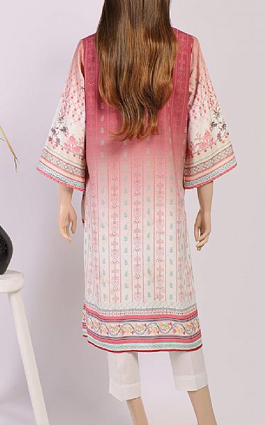 Saya Brink Pink/White Viscose Kurti | Pakistani Winter Dresses- Image 2