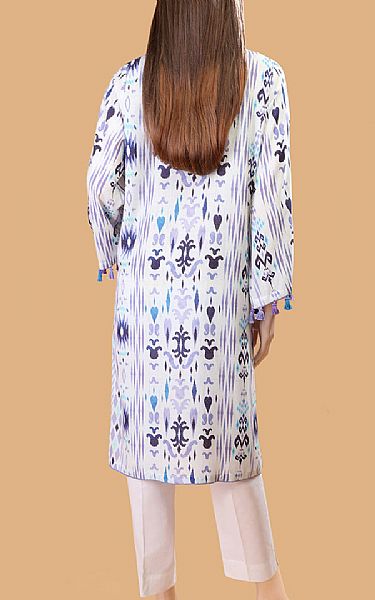 Saya White Karandi Kurti | Pakistani Winter Dresses- Image 2