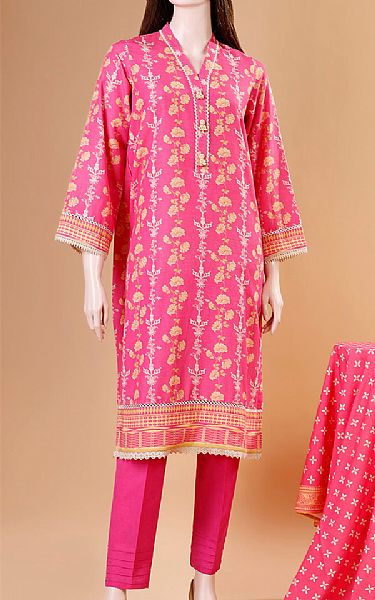 Saya Hot Pink Khaddar Suit | Pakistani Winter Dresses- Image 1