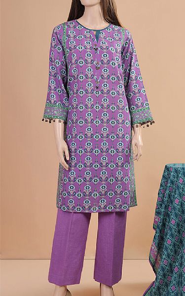 Saya Amethyst Purple Khaddar Suit | Pakistani Winter Dresses- Image 1