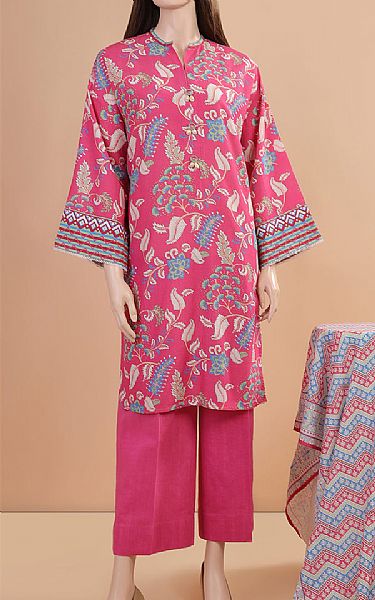 Saya Brink Pink Khaddar Suit | Pakistani Winter Dresses- Image 1