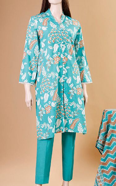 Saya Light Turquoise Khaddar Suit | Pakistani Winter Dresses- Image 1