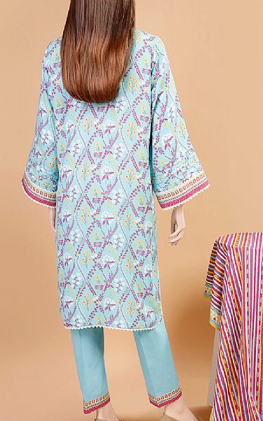 Saya Sky Blue Karandi Suit | Pakistani Winter Dresses- Image 2