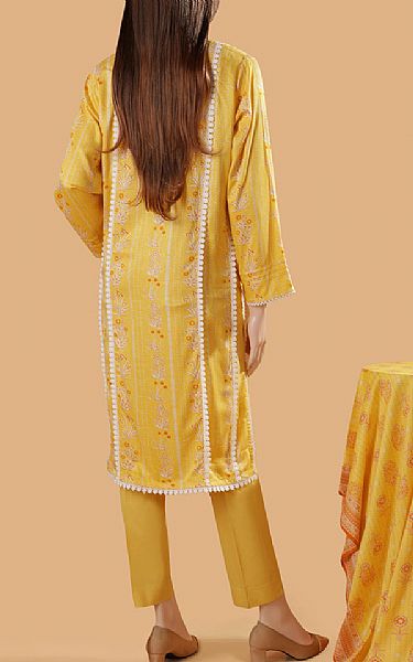Saya Yellow Marina Suit | Pakistani Winter Dresses- Image 2