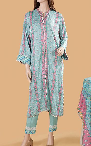 Saya Sky Blue Marina Suit | Pakistani Winter Dresses- Image 1