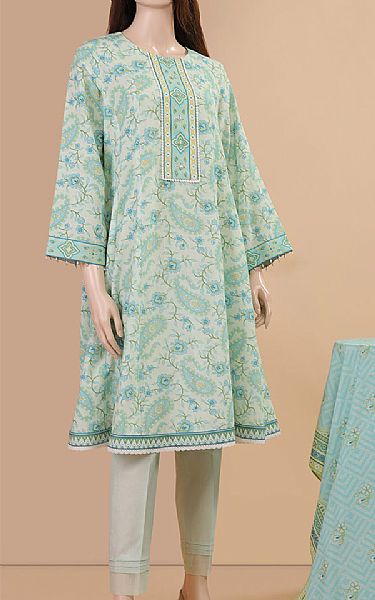 Saya Mint Green Khaddar Suit | Pakistani Winter Dresses- Image 1
