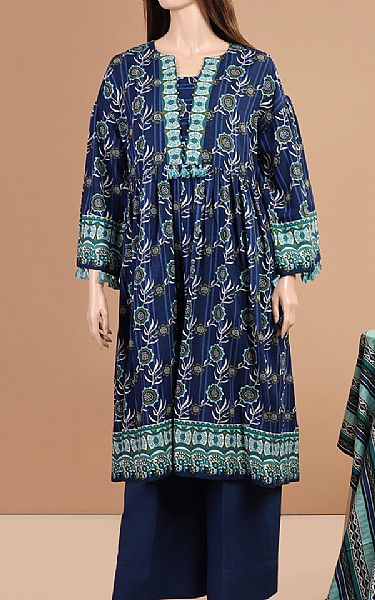 Saya Midnight Blue Marina Suit | Pakistani Winter Dresses- Image 1