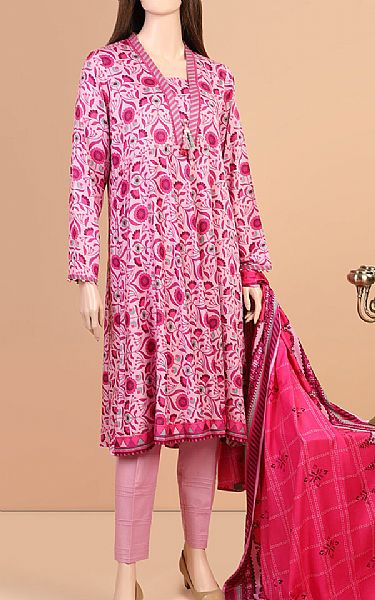 Saya Baby Pink Marina Suit | Pakistani Winter Dresses- Image 1