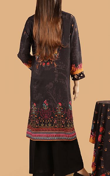 Saya Black Cottel Suit | Pakistani Winter Dresses- Image 2