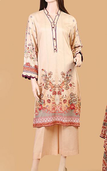 Saya Ivory Cottel Suit | Pakistani Winter Dresses- Image 1