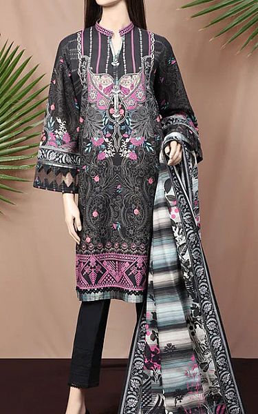 Saya Black Khaddar Suit | Pakistani Winter Dresses- Image 1