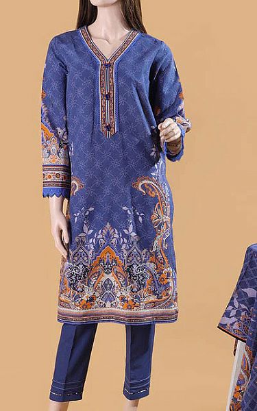 Saya Iris Purple Khaddar Suit | Pakistani Winter Dresses- Image 1