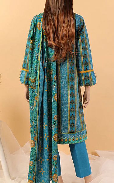 Saya Teal Blue Khaddar Suit | Pakistani Winter Dresses- Image 2
