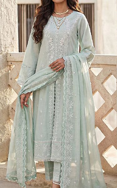 Saya Summer Green Cambric Suit | Pakistani Lawn Dress in USA- Image 1