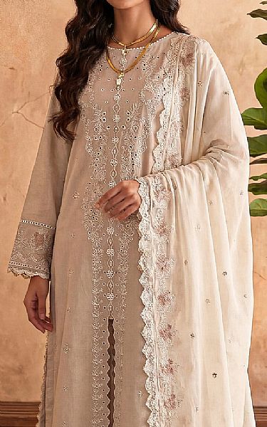 Saya Beige Cambric Suit | Pakistani Lawn Dress in USA- Image 2
