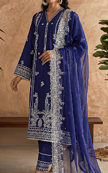Saya Blue Cambric Suit | Pakistani Lawn Dress in USA- Image 1
