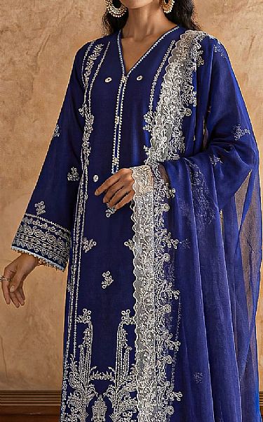 Saya Blue Cambric Suit | Pakistani Lawn Dress in USA- Image 2