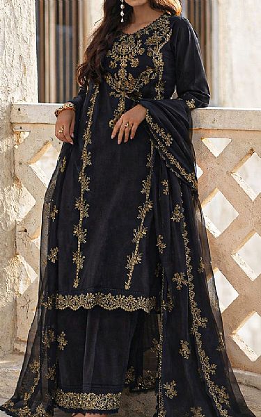 Saya Black Cambric Suit | Pakistani Lawn Dress in USA- Image 1