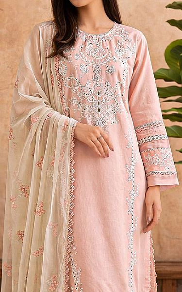 Saya Oyster Pink Cambric Suit | Pakistani Lawn Dress in USA- Image 2