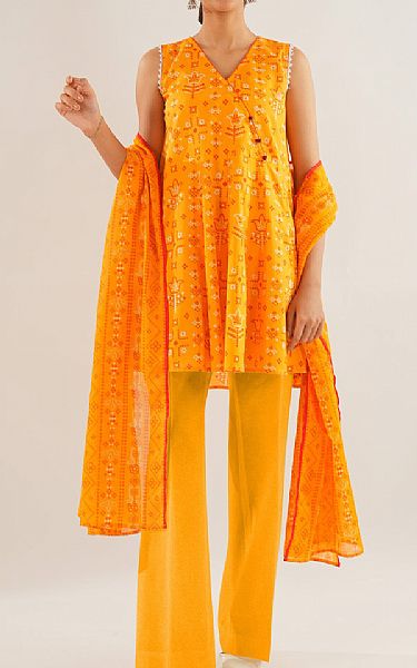 Saya Orange Lawn Suit | Pakistani Lawn Dress in USA- Image 1