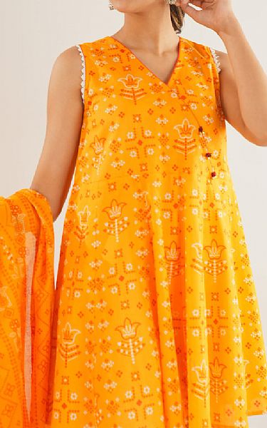 Saya Orange Lawn Suit | Pakistani Lawn Dress in USA- Image 2