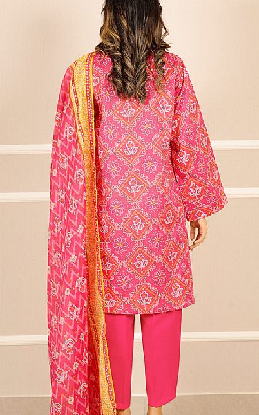 Saya Brink Pink Lawn Suit | Pakistani Lawn Dress in USA- Image 2