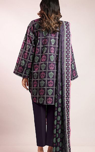 Saya Plum Purple Lawn Suit | Pakistani Lawn Dress in USA- Image 2