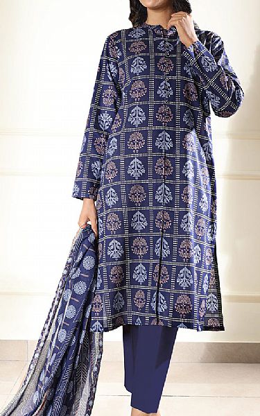 Saya Navy Blue Lawn Suit | Pakistani Lawn Dress in USA- Image 1