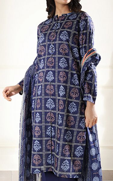 Saya Navy Blue Lawn Suit | Pakistani Lawn Dress in USA- Image 2