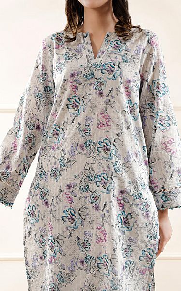 Saya Light Grey Lawn Suit (2 pcs) | Pakistani Lawn Dress in USA- Image 2