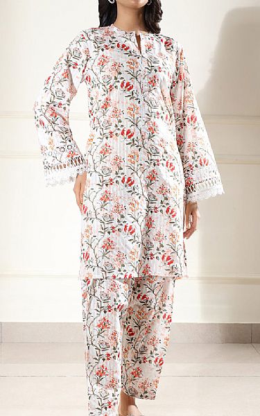 Saya Off White Lawn Suit (2 pcs) | Pakistani Lawn Dress in USA- Image 1