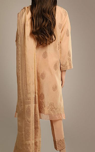 Saya Beige Jacquard Suit | Pakistani Lawn Dress in USA- Image 2