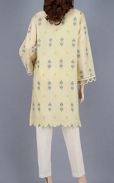Saya Cream Jacquard Kurti | Pakistani Dresses in USA- Image 2